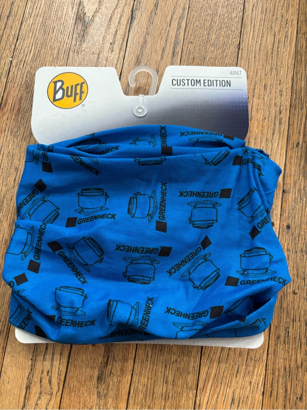 Buff Blue Neck Gaiter - Greenheck custom